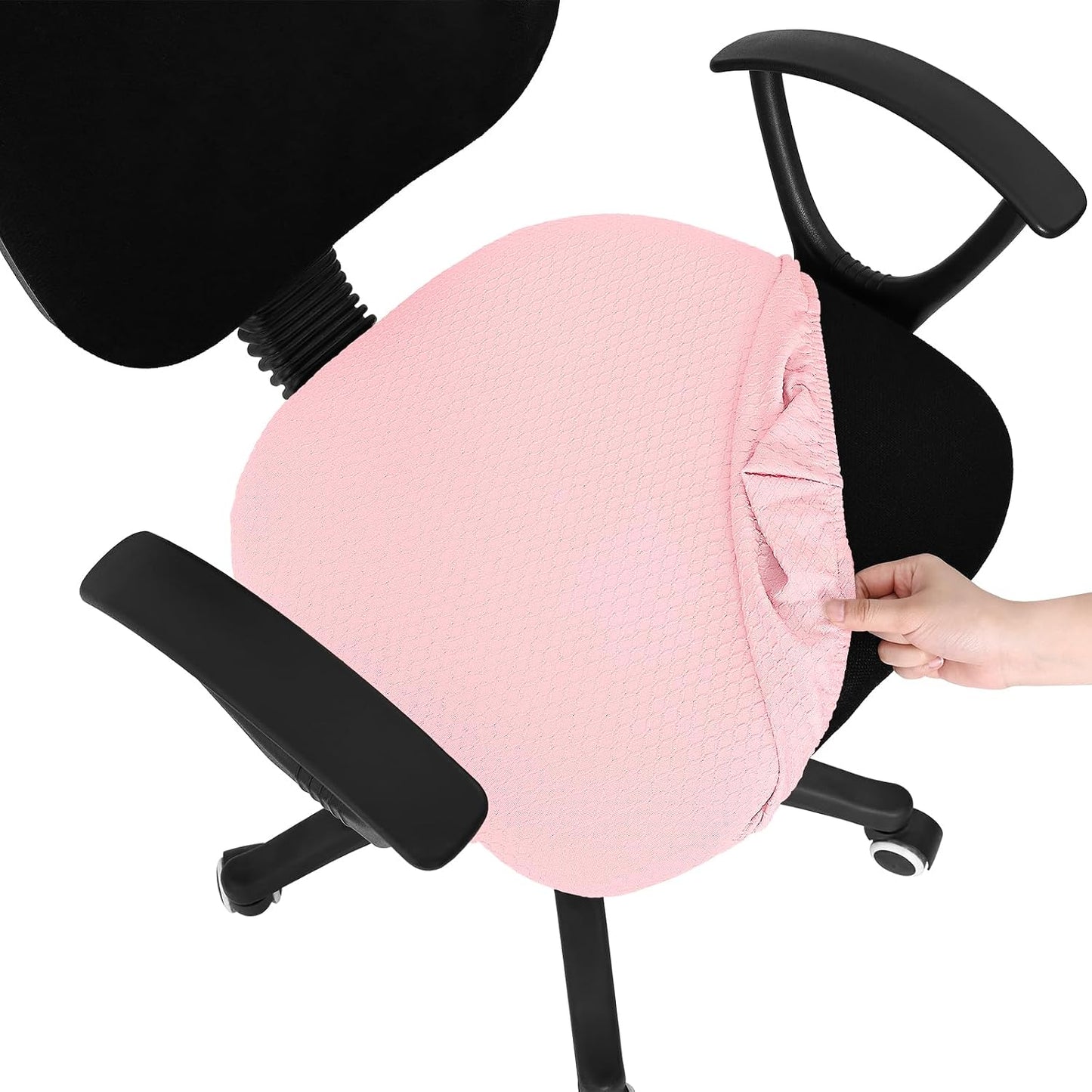 Smiry Office Computer Chair Armrest Covers, 2PCs Anti-dust Arm Rest Pad | Removable Washable Desk Chair Arm Pad Covers, Grey