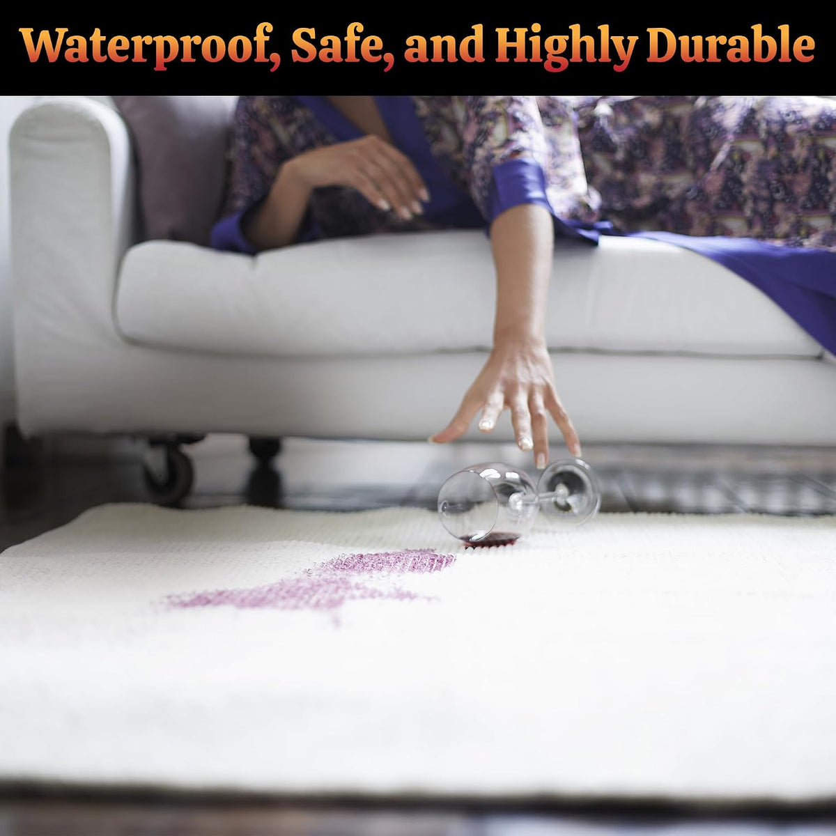 Portable Heated Floor Mat, Small (22x34 inches) Fits under a 2' x 3' Rug, Foot Warmer Under-Rug Pad for Heated Rug, Electric Radiant Floor Heater for Area Rugs