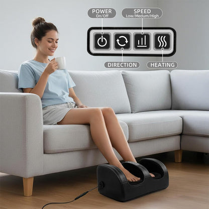 cotsoco Foot Massager with Heat, Foot Massager for Foot Massage and Calf Massage,Foot and Calf Massager with Roller, Feet Massager Suitable for Relax at Home or Office, Gifts for Mom Dad Women Men