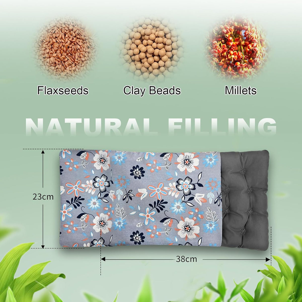UNCN Wide Microwave Heating Pad with Washable Cover 9.5 x 16in Microwavable