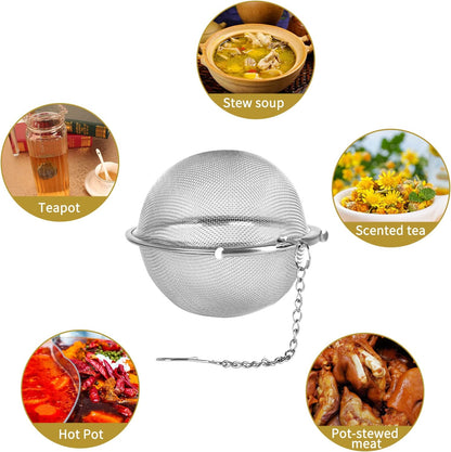 2pcs Stainless Steel Mesh Tea Ball 2.1 Inch Tea Strainers | Teas Infuser Strainer Filters for Teas