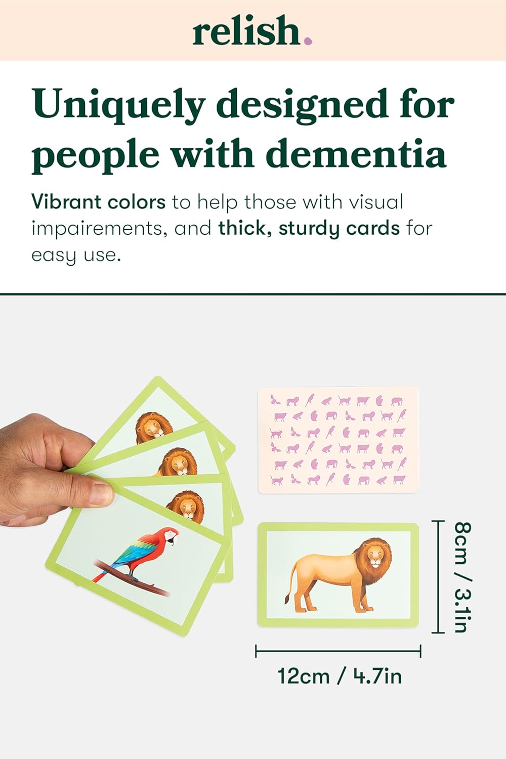 Relish Animal Snap Card Game, Dementia Games for Elderly, Alzheimer's Activities