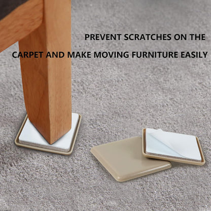 Self-Adhesive Furniture Sliders for Carpets, Furniture Moving Pads (36Pcs) 1-3/4" Furniture Mover Glides, Self Sticks Carpet Furniture Carrier - Move Any Item Quickly and Easily!
