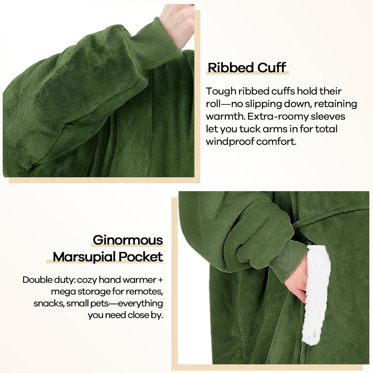 yescool Wearable Blanket Hoodie as Christmas Birthday Gifts for Women Mom - Colors B