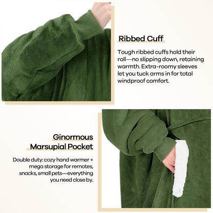yescool Wearable Blanket Hoodie as Christmas Birthday Gifts for Women Mom - Colors B