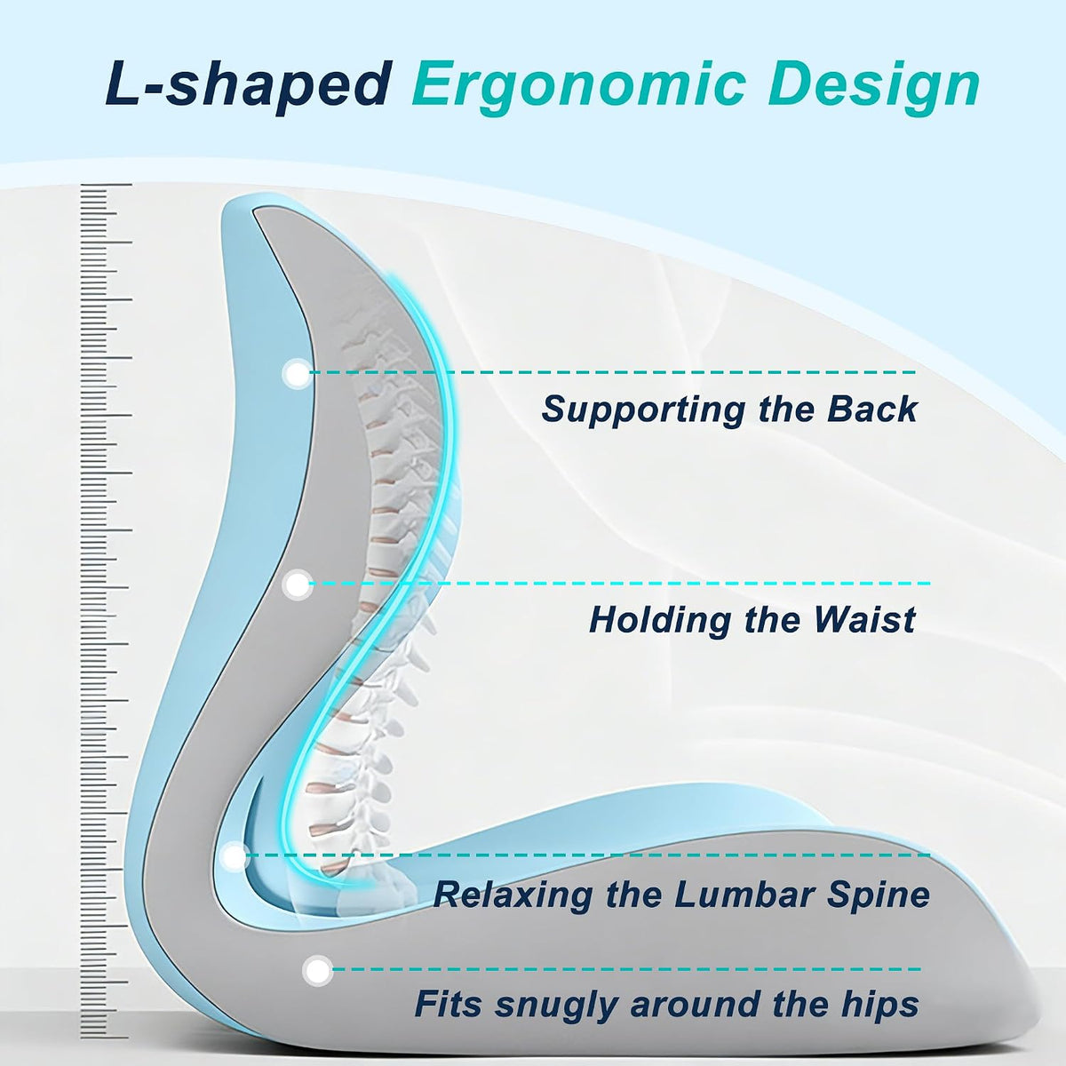 Seat Cushion for Office Chair, Ergonomic Cushion with Lumbar Support Pillow