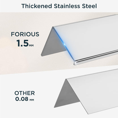 FORIOUS Toilet Paper Holder with Shelf, Commercial Toilet Paper Dispensers | Brushed Nickel | Wall Mount Bathroom Tissue Holder | SUS304 Stainless Steel Rustproof | Double Tissue Roll Holder