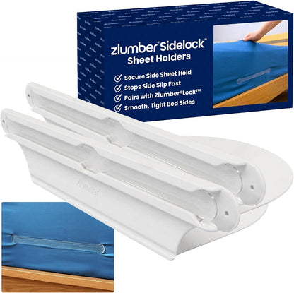 The Original USA Patented ZlumberLock - Secure Sheet Holder with Heavy-Duty Mattress Straps – No More Loose Bedding, Universal Fit, Easy One-Time Installation