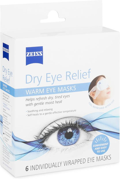 ZEISS Warm Eye Masks, 6 Count for Dry Eye Relief