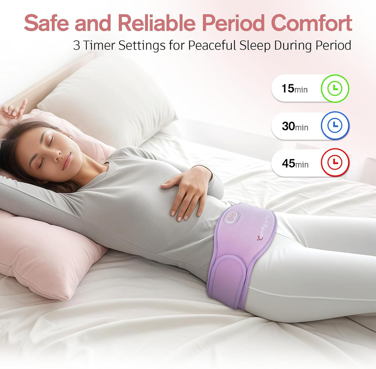 Comfytemp Portable Belly and Back Heating Pad for Period Menstrual Cordless