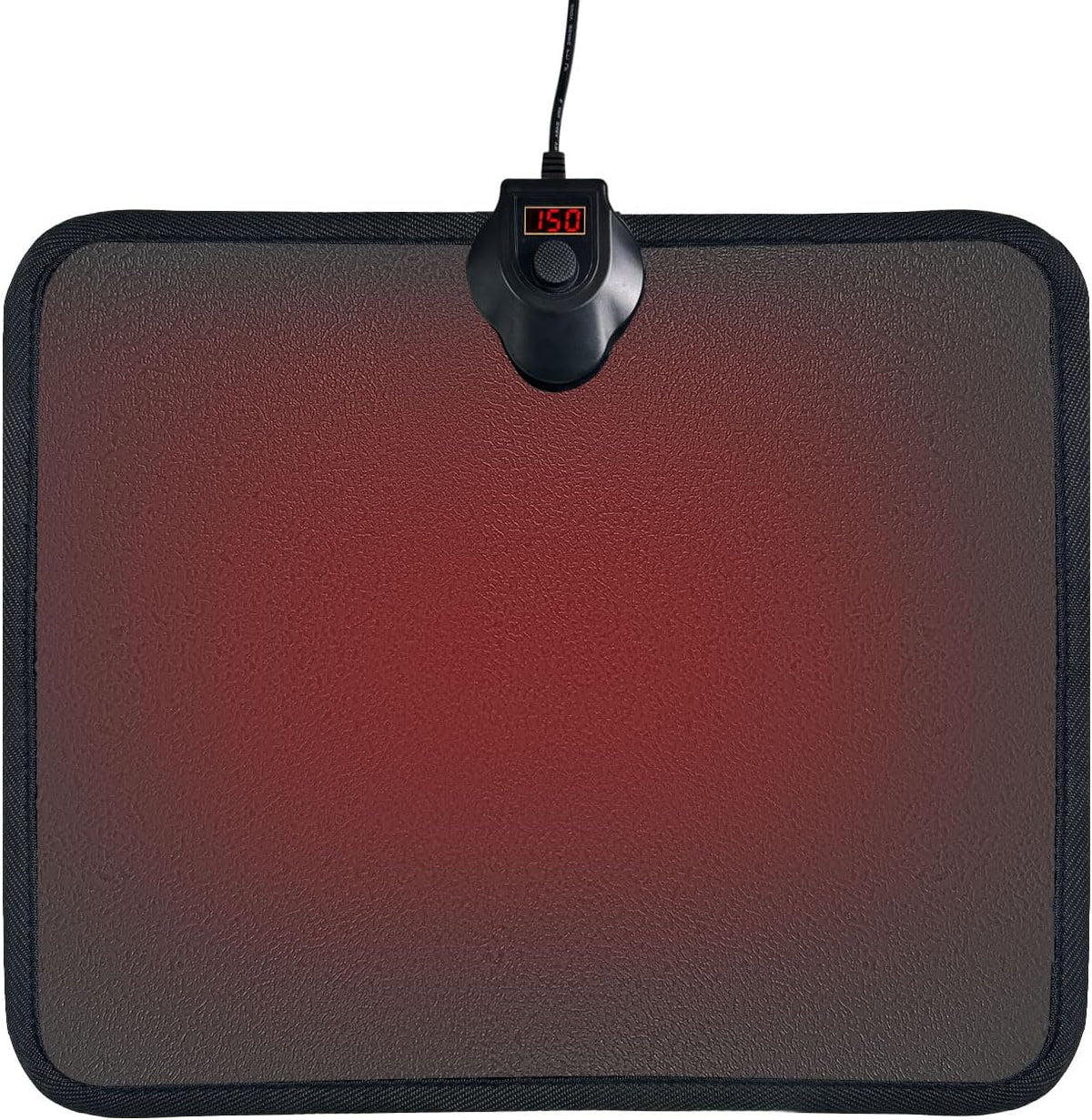 Upgraded Foot Warmer Under Desk Heater, Electric Heated Floor Mat, Fast Heat, 8 Temp Levels & Auto Shut Off Timer, Energy-Saving, Splashproof, Foot Heating Pad for Desk, Office, XL (Black)