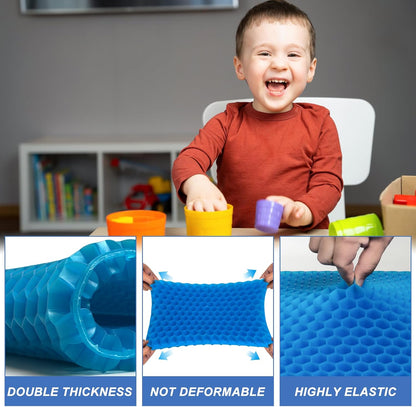 Gel Seat Cushion for Long Sitting - 16.5" x 14.5" x 2.4" (Extra Thick＆Soft)