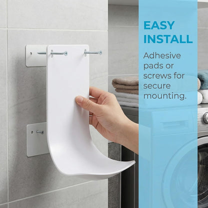 YARNOW 4PCS Dispenser Drip Tray - Wall Mounted Laundry Detergent Catcher - Cup Liquid Dispenser Holder for Kitchen Sink, Bathroom & Laundry Room Use - Easy Installation and Cleaning, White