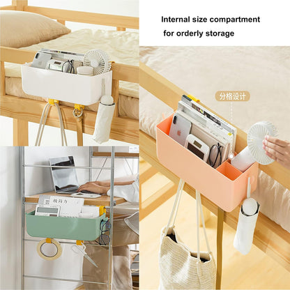 Bedside Organizer Storage Caddy Hanging as Bunk Bed Storage Accessories Handrail Multi Pockets for Dorm Bunk Bed Shelf