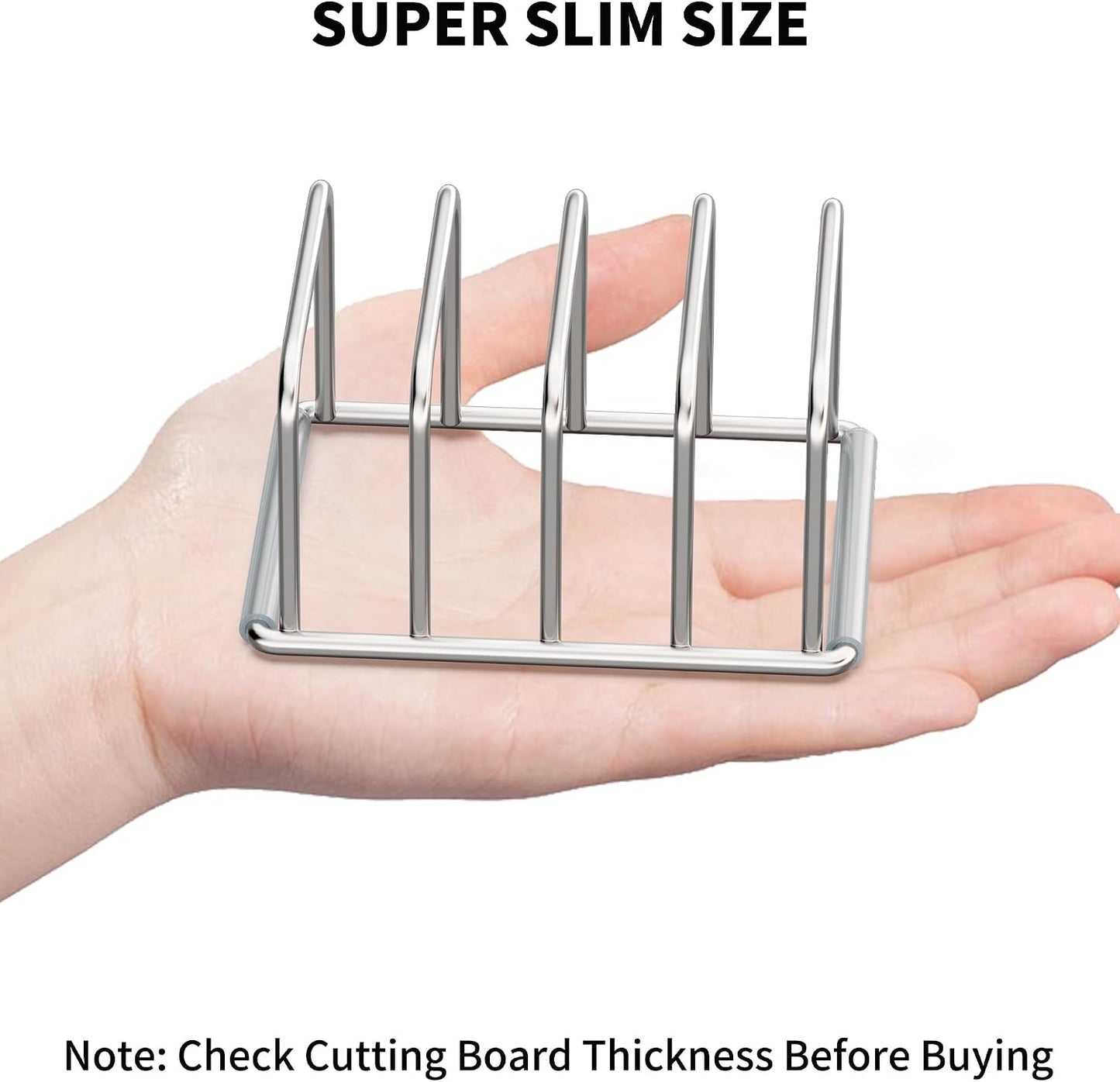 Cutting Board Holder Stand, Chopping Board Organizer Rack with 304 Stainless Steel, Cookie Sheet Storage Organizer, 1.0 & 1.2 Inch Wide Slots (1 Pack)