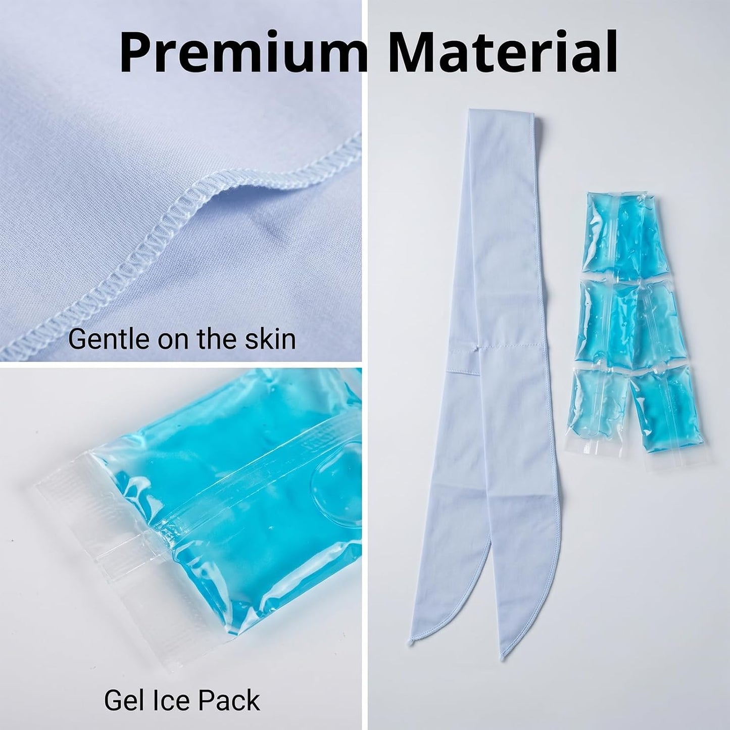Neck Cooling Wrap for Hot Weather – Reusable Ice Pack for Neck, Cold Gel Wrap for Summer Heat Relief, Outdoor Sports, Travel, Gym – Soft Breathable Fabric, Hands-Free Flexible Design