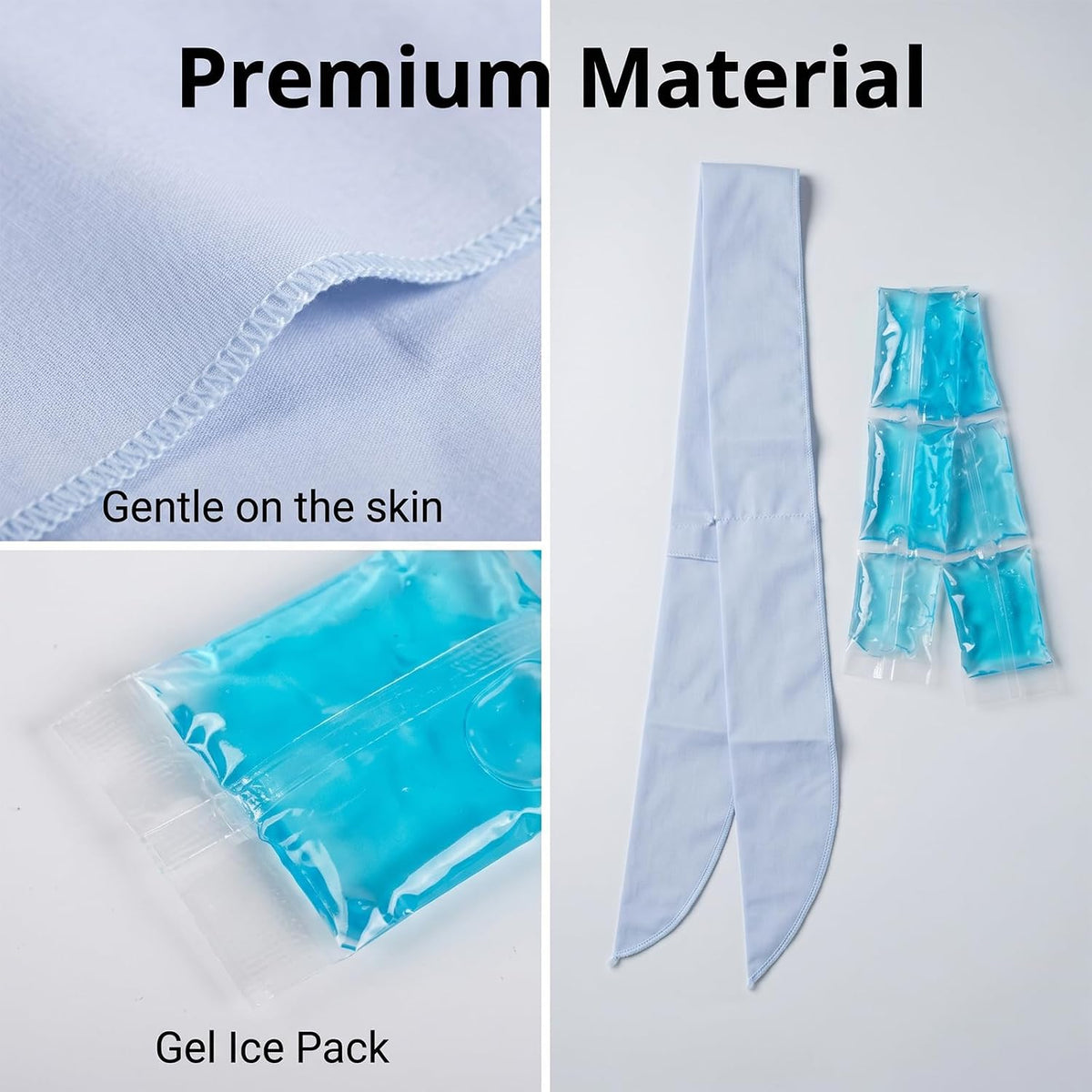 Neck Cooling Wrap for Hot Weather – Reusable Ice Pack for Neck, Cold Gel Wrap for Summer Heat Relief, Outdoor Sports, Travel, Gym – Soft Breathable Fabric, Hands-Free Flexible Design