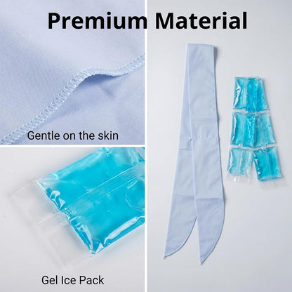 Neck Cooling Wrap for Hot Weather – Reusable Ice Pack for Neck, Cold Gel Wrap for Summer Heat Relief, Outdoor Sports, Travel, Gym – Soft Breathable Fabric, Hands-Free Flexible Design