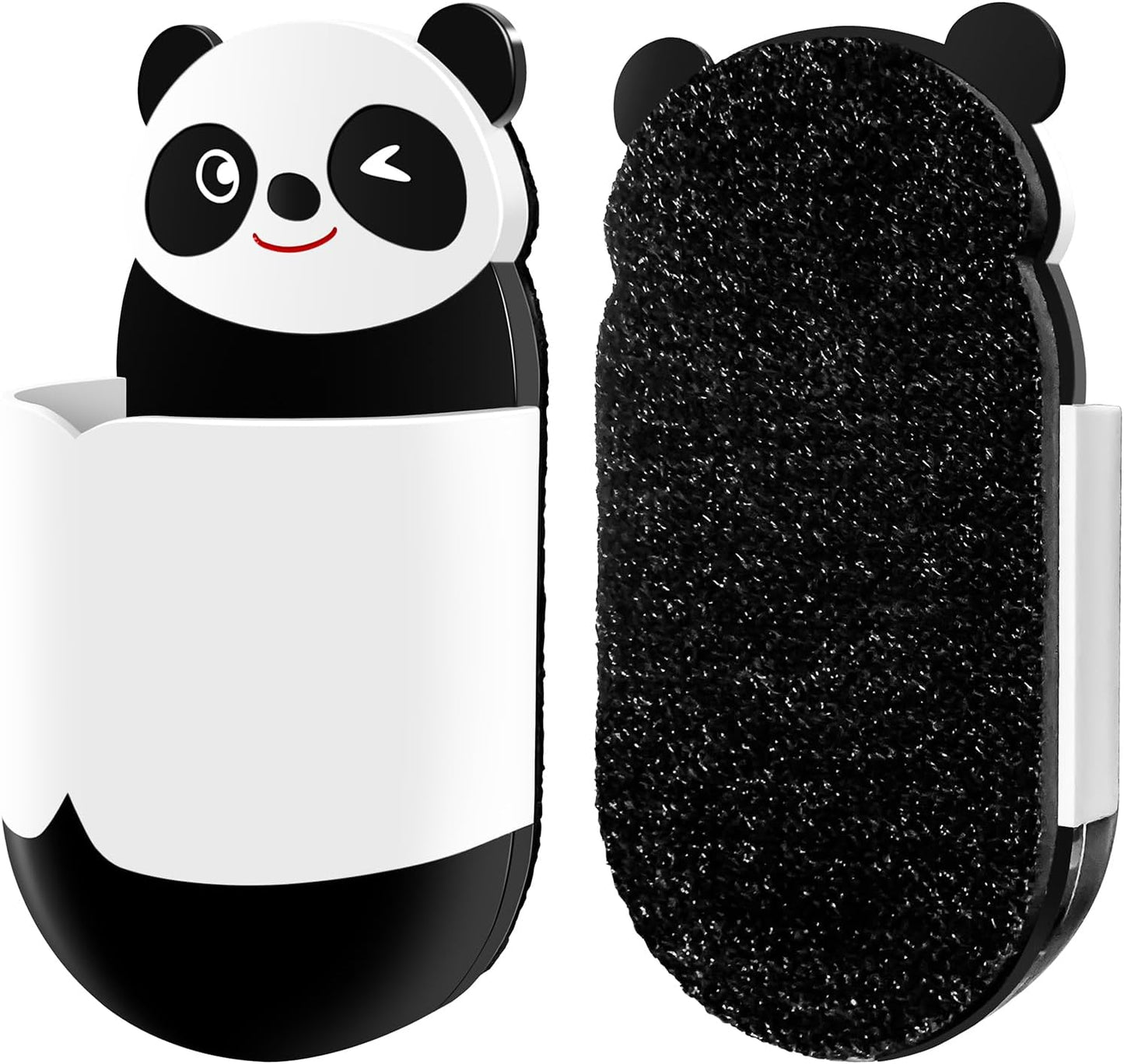 Magnetic Pen Holder for Fridge Whiteboard, 2-in-1 Magnetic Marker Holder Dry Erase Marker Whiteboard Eraser, Cute Ladybug Pencil Cup Desk Organizer for Classroom Office School Home (1-Pack)