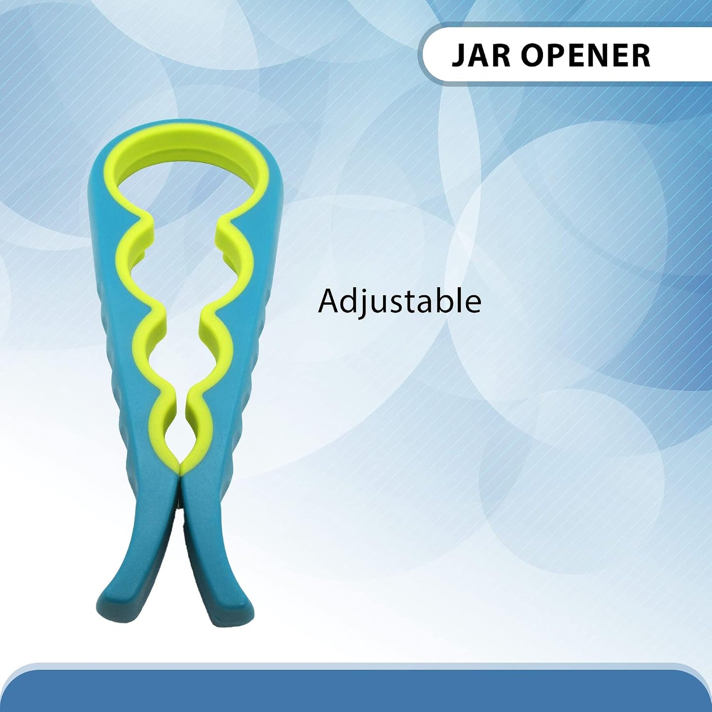 Gadgetime USA 4 in 1 Jar and Bottle Opener -(2 pack) Non-slip, Kitchen tool - Easy to Use Multifunctional for Weak Hands Seniors, or Arthritis - (Blue and Red)
