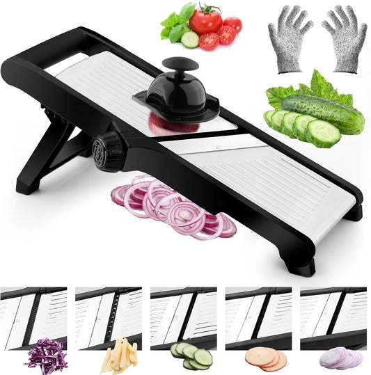 VEKAYA Mandoline Slicer for Kicthen, Vegetable Slicer | Stainless Steel Mandoline Slicer, Mandolin, Mandoline, Potato, Veggie and Onion Slicer