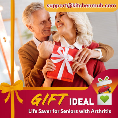 Higher Torque Electric Jar Opener for Seniors with Arthritis Fit Almost Jars Size, Strong Tough Automatic Jar Opener for Weak Hands, Hands Free Battery Operated Bottle Opener for Arthritic Hands Red