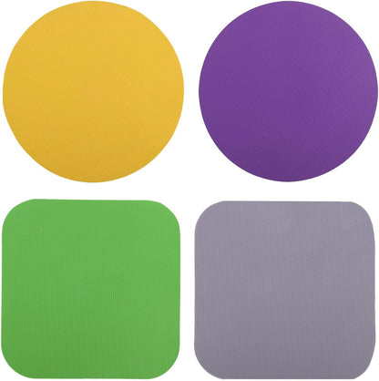 LUTER 4pcs Jar Opener Gripper Pad for Seniors with Weak Hands, Rubber | Multi-function Silicone Bottle Opener Lid Cap Rubber Gripper Pads Kitchen Coasters Gadgets, Light Blue, Green