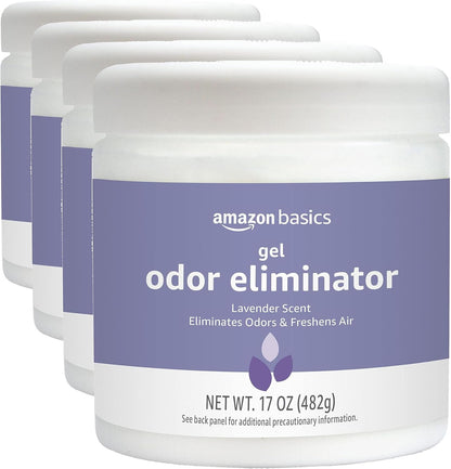 Amazon Basics Gel Odor Eliminator, Activated Charcoal, Fragrance Free, 17 Oz, 1-Pack