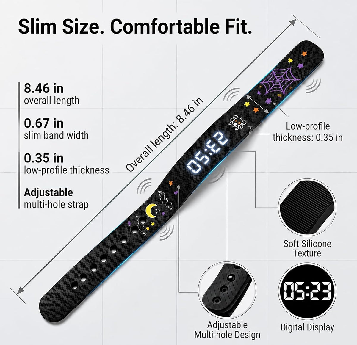 Vibrating Alarm Wristband Clock for Heavy Sleepers Wake Band Wrist Watch Silent Vibration Bracelet Loud Adults Strike Deaf People Despertar with that Won't Partner Extremely Deep
