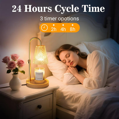 hyrion Candle Warmer Lamp with Timer, Gifts Adjustable Height Candle Lamp