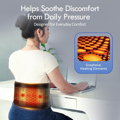Comfytemp Cordless Portable Heating Pad with Massager for Lower Back FSA
