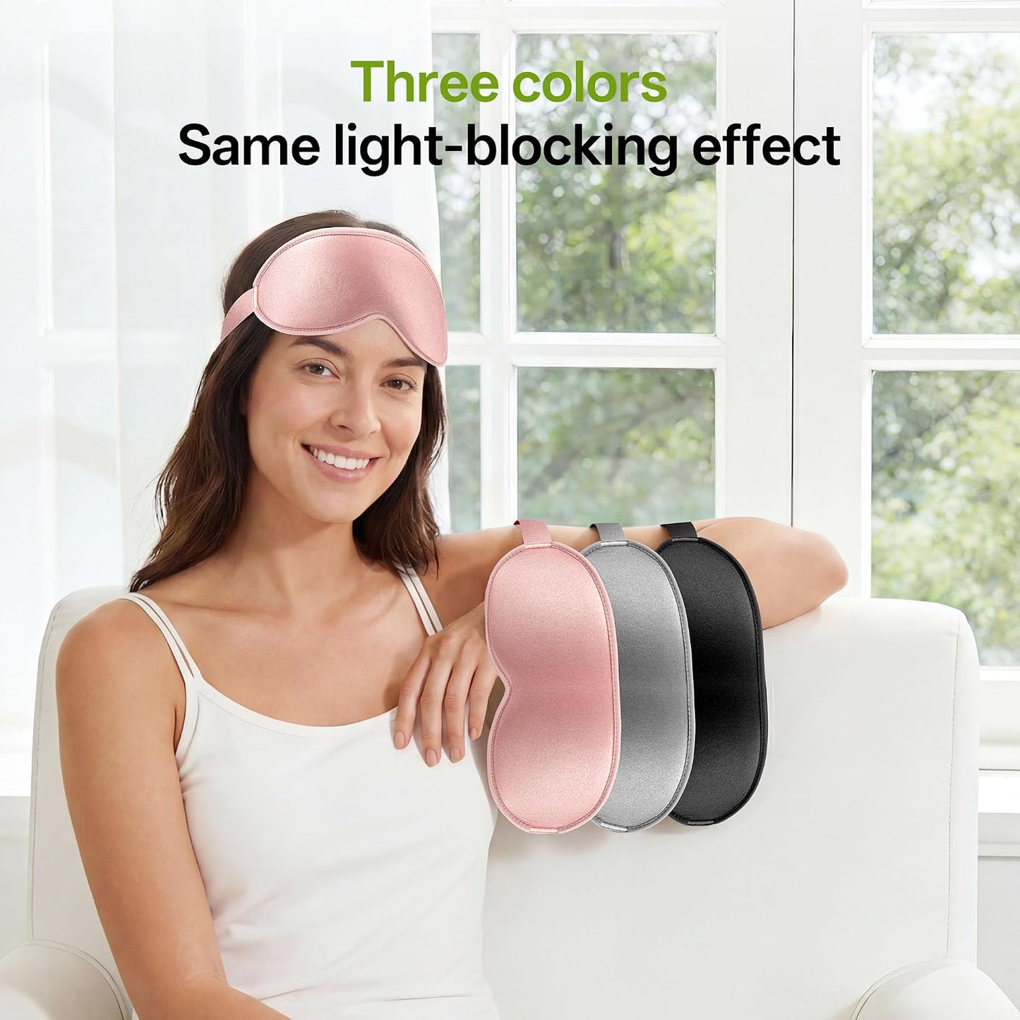 3D Sleep Eye Mask for Side Sleepers | Full Blackout, Zero Pressure, Lash Friendly, Adjustable Strap, Pink color