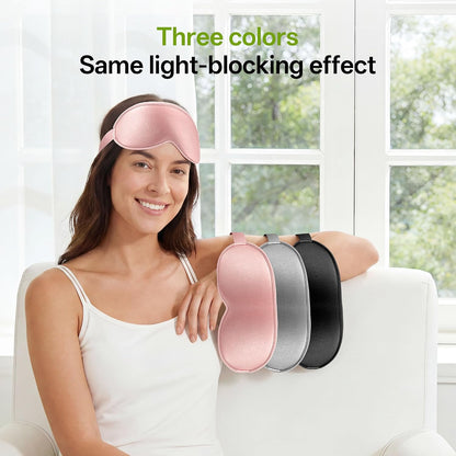 3D Sleep Eye Mask for Side Sleepers | Full Blackout, Zero Pressure, Lash Friendly, Adjustable Strap, Pink color