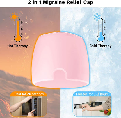 my novel things Migraine Relief Cap, Ice Headache Relief Mask Cold Cap Set