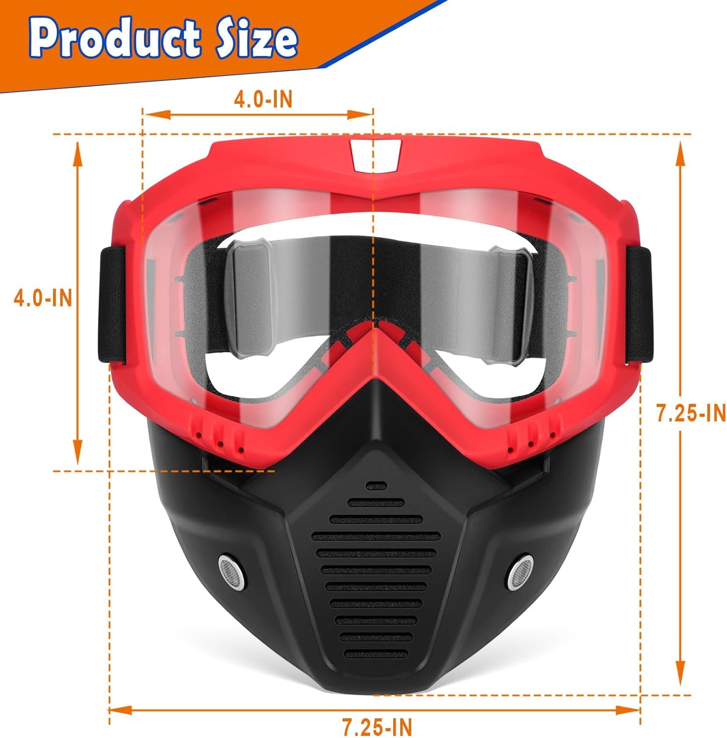 POKONBOY Detachable Masks, Tactical Mask with Goggles Compatible with Nerf Rival, Apollo, Zeus, Khaos, Atlas, & Artemis Blasters Rival Mask