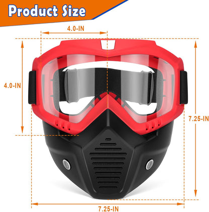 POKONBOY Detachable Masks, Tactical Mask with Goggles Compatible with Nerf Rival, Apollo, Zeus, Khaos, Atlas, & Artemis Blasters Rival Mask