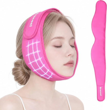 Wisdom Teeth Ice Pack Head Wrap, Jaw Face Ice Pack for Oral Surgery TMJ Relief Tooth Extraction, Reusable Hot & Cold Therapy Pack for Wisdom Teeth Removal Tonsillectomy, Pink