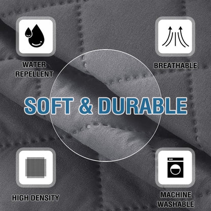 H.VERSAILTEX Water Resistant Armrest Covers for Sofa, 2 Pack, Ivory/Beige | Waterproof Armchair Caddy, Couch Arm Covers Remote Control Holder Sofa Armrest Organizer for Magazine, Tablet, Phone, iPad