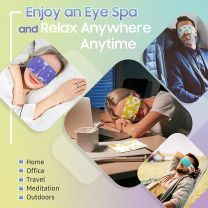 BeHoomi 20 Packs Steam Eye Mask, Heated Eye Mask Warm Compress for Eyes, Disposable Self Heating Steam Mask for Home, Sleep, Spa, Travel Essentials & Relaxation Gifts for Women (Unscented)