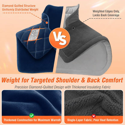 Shoulder Heating Pad for Neck and Shoulders and Back, Fathers Gifts for Men Husband, Birthday Gifts for Women Men Her, Weighted Heating Pad for Neck with 9 Heat Options 4 Auto-Off Timer, Grey