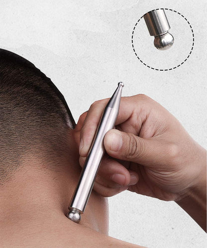 FeelFree Sport Manual Acupuncture Pen, Acupressure Pen & Fascia Stick | Stainless steel massage tool with dual heads for trigger points