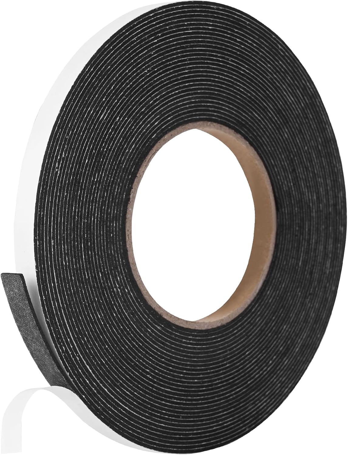 Kikerike Self Adhesive Foam Tape Weatherstrip 1/2In x 1/4In x 42Ft High Density Foam Insulation Strips Seal Weather Stripping with Strong Adhesive for Door and Window Sound Isolation Soundproofing