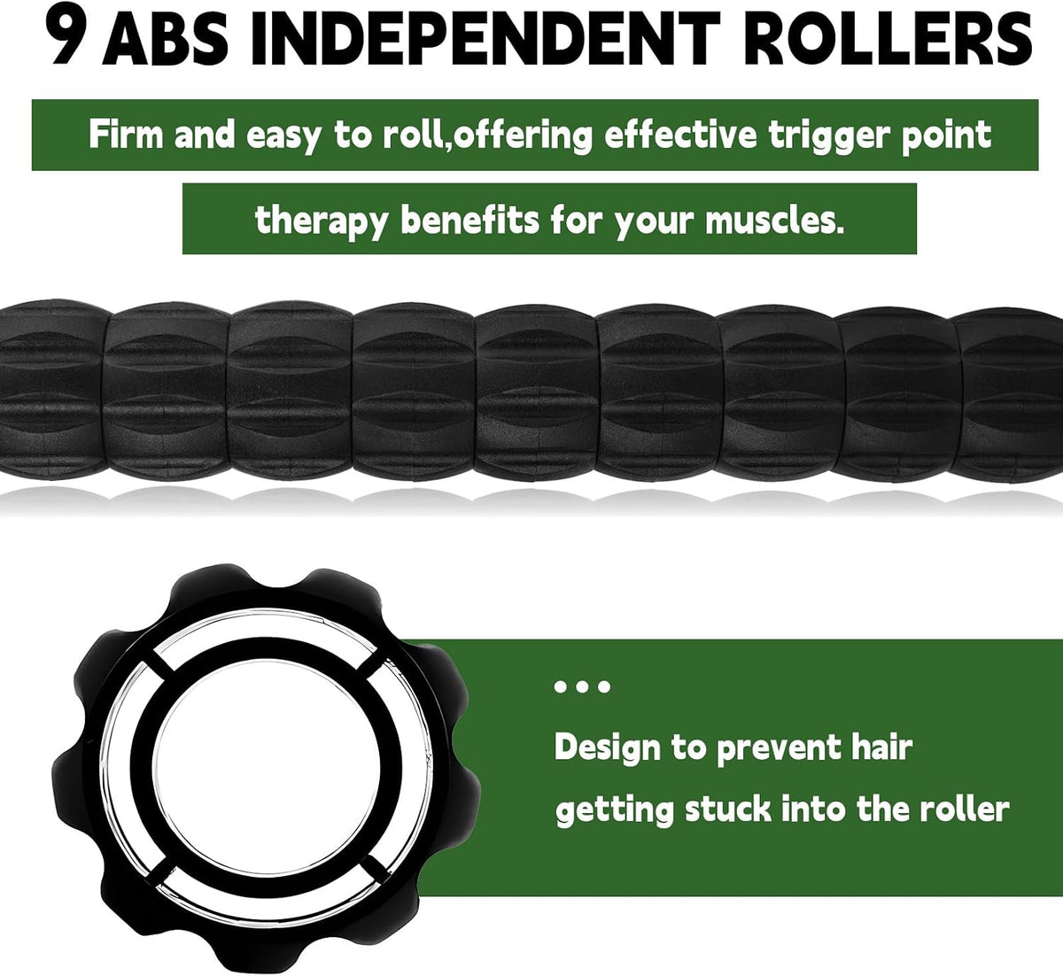 Massage Roller Stick,Muscle Roller Stick for Athletes,Liposuction Massage Roller for Lymphatic Drainage, for Relief Muscle Soreness, Trigger Points, Help Runner Legs, Back Recovery