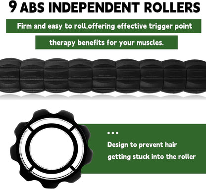 Massage Roller Stick,Muscle Roller Stick for Athletes,Liposuction Massage Roller for Lymphatic Drainage, for Relief Muscle Soreness, Trigger Points, Help Runner Legs, Back Recovery