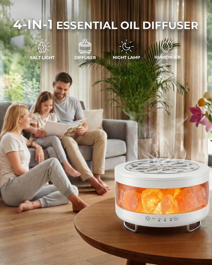 Essential Oil Diffuser with Himalayan Salt Lamp, Scent Diffusers for Home