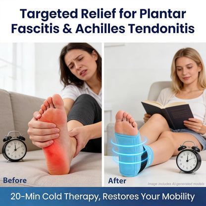 REVIX Ankle Ice Pack Wrap for Plantar Fasciitis & Foot Pain Relief