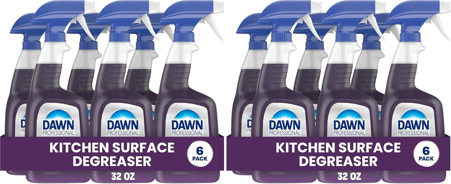 Dawn PRO Kitchen Surface Degreaser, Bulk Cleaning Spray for Oil and Grease Buildup in Commercial Kitchens, 32 fl oz (Case of 6)