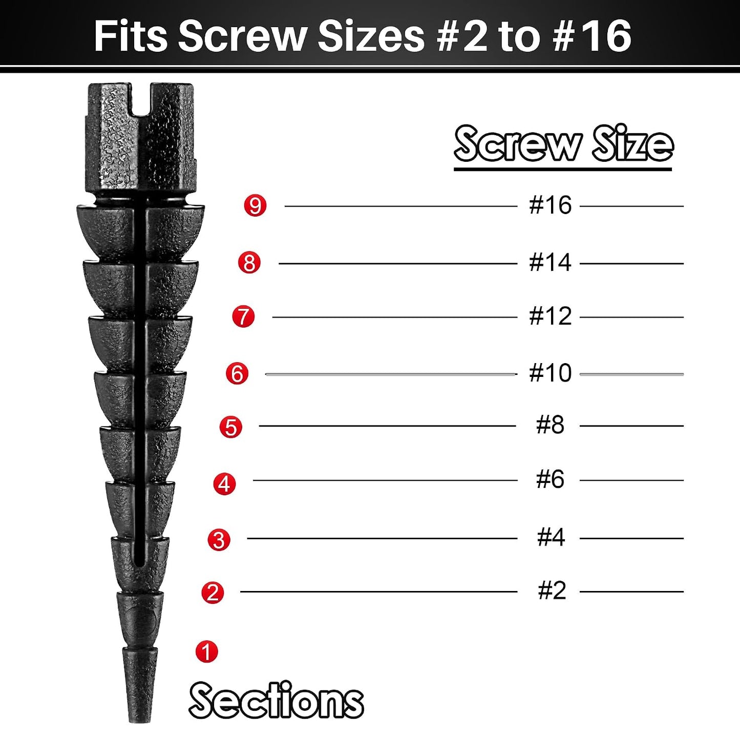 10 Pcs Wood Anchor, Fix Stripped Wood Screw Holes, Red | Fits Screws Sizes #2 to #16, Repairs Stripped Screw Holes, For Door Hinges, Cabinets and Furniture, Easy to Install
