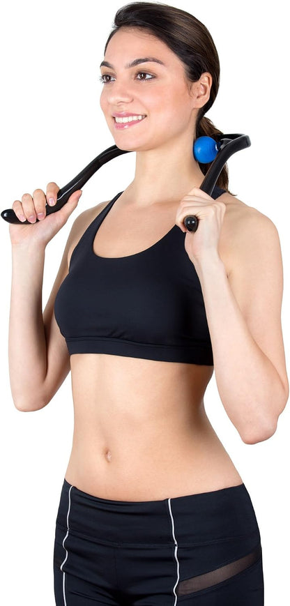 Neck Massager, Neck and Shoulder Shiatsu Deep Tissue Trigger Point Manual Self Muscle Massage