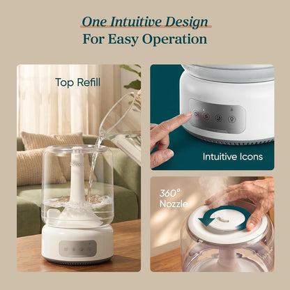 Levoit Humidifiers for Bedroom Large Room, 6L, 60H Runtime, 26dB, Smart App